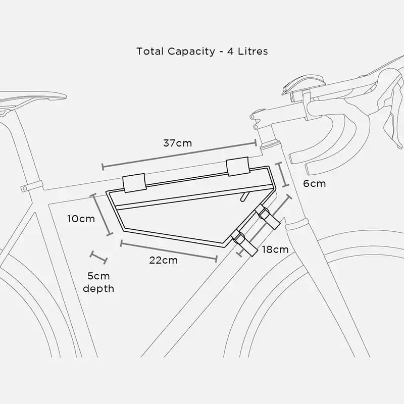 Restrap Race Frame Bag Rahmentasche (4 Liter) Schwarz â Bild 4
