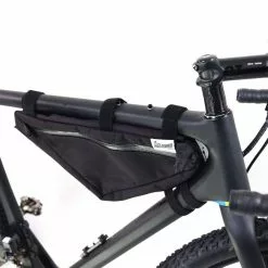 Road Runner Bags Wedge Half Frame Bag Schwarz Bikepacking-Rahmentasche