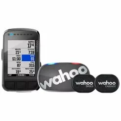 Wahoo Fitness Wahoo ELEMNT BOLT V2 Schwarz Bundle - Set Aus GPS-Fahrradcomputer + Tickr 2 Stealth Herzfrequenzmess