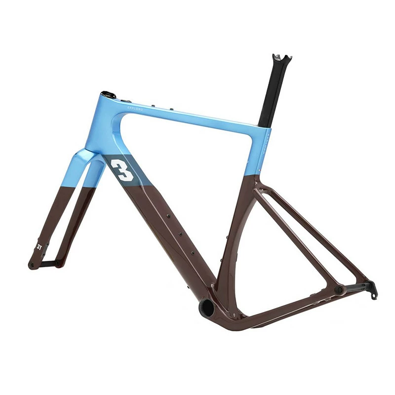 3T Bike 3T Exploro RACEMAX Blau / Braun Rahmenset Gr. XXS (Modelljahr 2021) â Bild 3