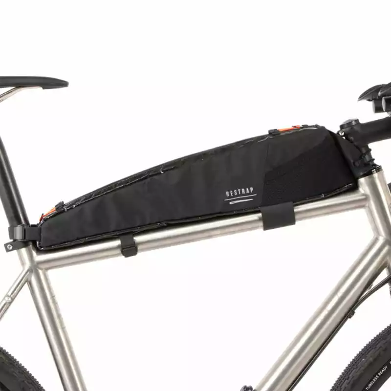 Restrap Race Top Tube Bag Long Rahmentasche Für Das Oberrohr Schwarz (2 Liter)
